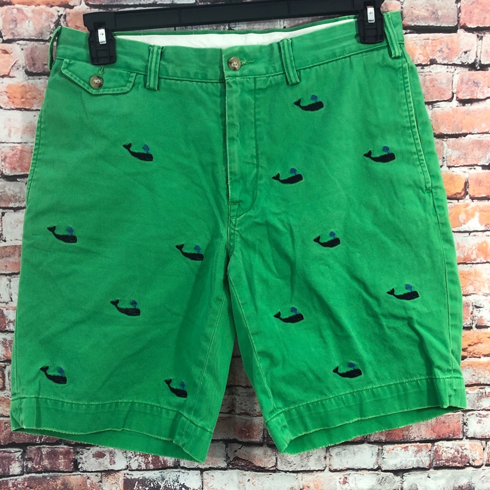 Polo Classic Fit Green Whales Chino Shorts 33
